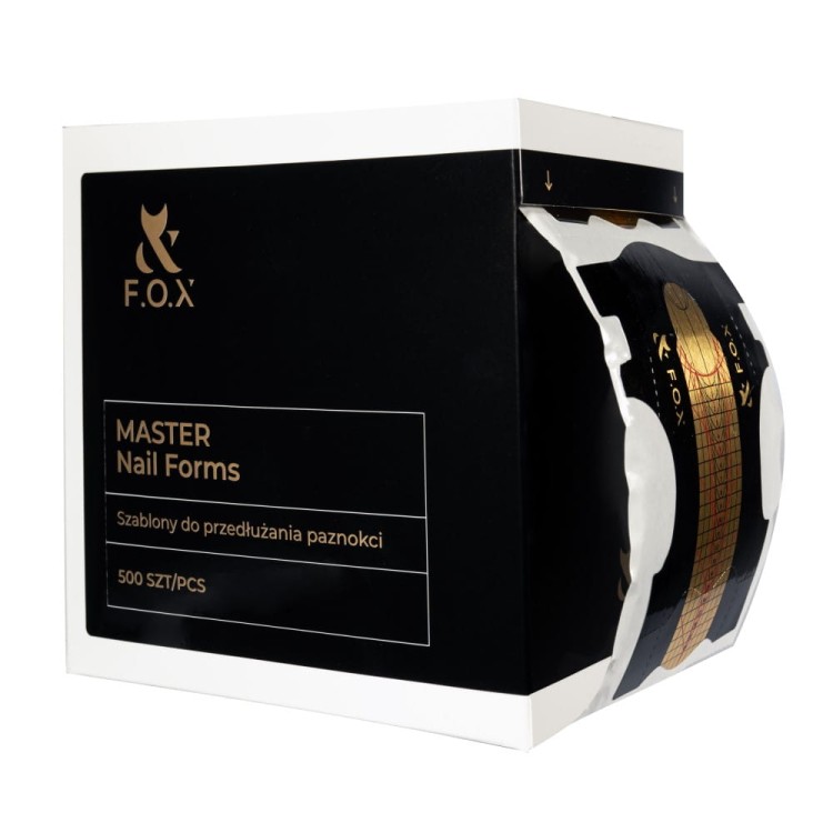 F.O.X MASTER NAIL FORMS Formy papierowe do przedłużania paznokci 500 szt.