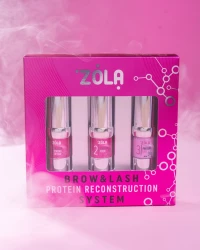 ZOLA Zestaw do laminacji Brow&Lash Protein Reconstruction System Pink
