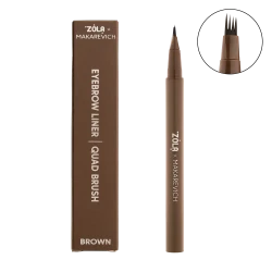 ZOLA x Makarevich Pisak Quad do brwi z poczwórnym aplikatorem Brown