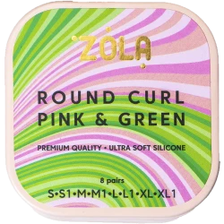 ZOLA Silikonowe Wałeczki do laminacji Round Curl Pink & Green (S, S1, M, M1, L, L1, XL, XL1)