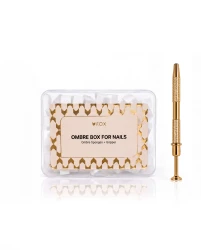 F.O.X Ombre Box For Nails (Ombre Sponges + Gripper)