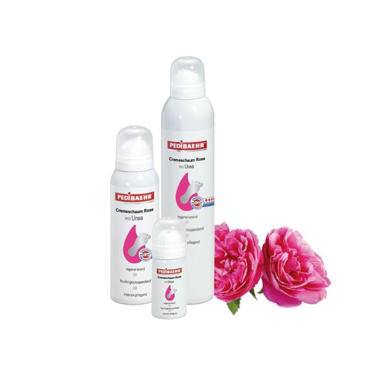 PediBaehr Śilnie nawilżająca pianka do stóp z różą i 10% mocznikiem 35 ml