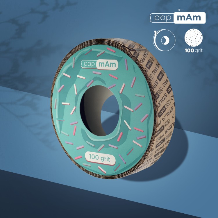 Staleks Rolka z taśmą ścierną papmAm ATSC-100 White