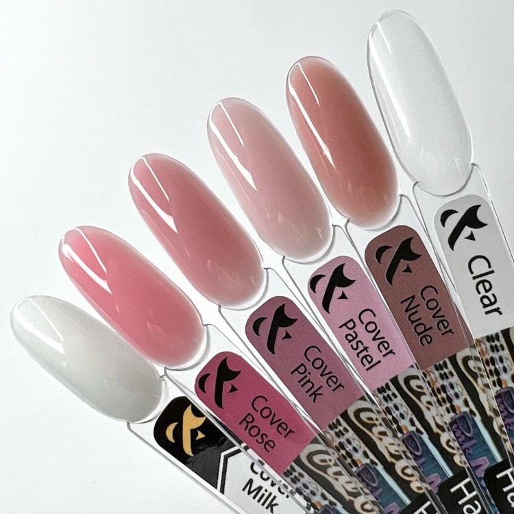 F.O.X Żel o konsystencji bazy do paznokci Hard Gel Milky 15 ml