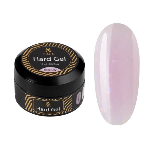 F.O.X Hard gel Glitz Lily, 15 ml żel z dużym brokatem
