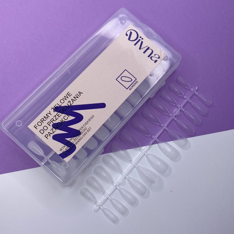 DIVNA Tipsy Żelowe Almond 240 szt