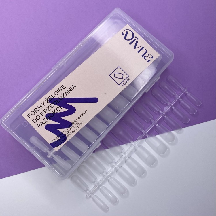 DIVNA Formy Żelowe Square 240 szt