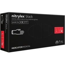 Rękawiczki Nitrylowe Czarne L