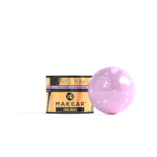 MAKEAR Żel z Brokatem i Folią GG24 Glitter Lila Rose - Gel&Go 15 ml