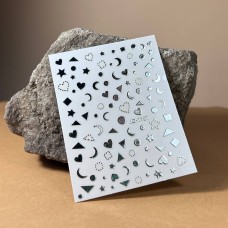 Naklejka Do Paznokci Samoprzylepne JO-1167 Silver