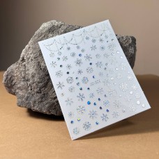 Naklejka Do Paznokci Samoprzylepne JO-909 Silver Holografic